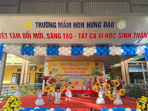 Trường Mầm non Hưng Đạo, xã Đại Sơn tưng bừng khai giảng năm học 2025 – 2026