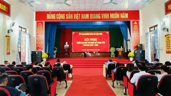 UBND xã Đại Sơn triển khai kế hoạch thực hiện nhiệm vụ, giải pháp trọng tâm năm học 2025-2026.