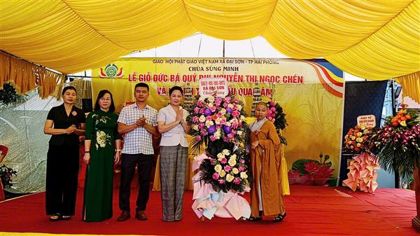 Chùa Sùng Minh, Thôn Ô Mễ tổ chức Lễ giỗ Đức Bá Vương Nguyễn Thị Ngọc Chén và khánh thành Lầu Quan Âm Bồ Tát