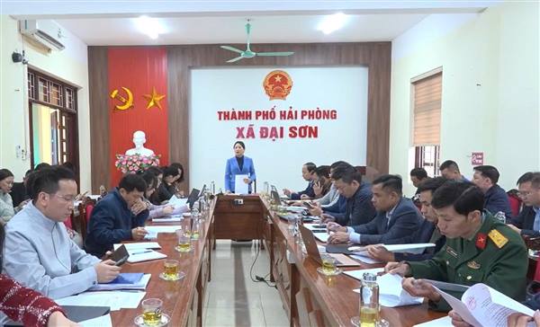 Ban chỉ đạo Đảng uỷ về công tác bầu cử họp để nghe báo cáo tiến độ triển khai công tác bầu cử trên địa bàn xã.