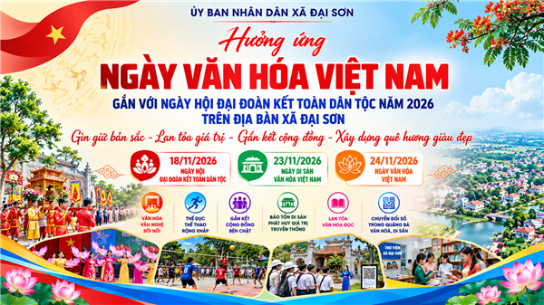 Đại Sơn triển khai nhiều hoạt động thiết thực hưởng ứng Ngày Văn hóa Việt Nam 24/11