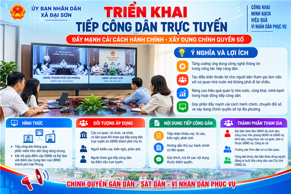 Kế hoạch  tiếp công dân trực tuyến của Ủy ban nhân dân xã Đại Sơn