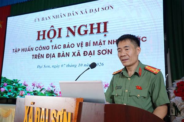 Đại Sơn tập huấn công tác bảo vệ bí mật nhà nước năm 2026