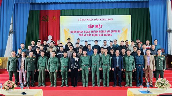 UBND xã Đại Sơn gặp mặt quân nhân hoàn thành nghĩa vụ quân sự năm 2026