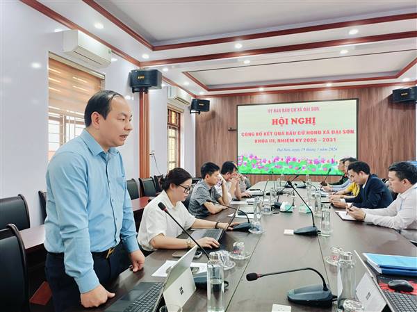 Xã Đại Sơn công bố kết quả bầu cử đại biểu HĐND xã nhiệm kỳ 2026 – 2031