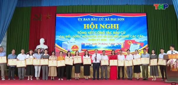 xã Đại Sơn tổng kết công tác bầu cử