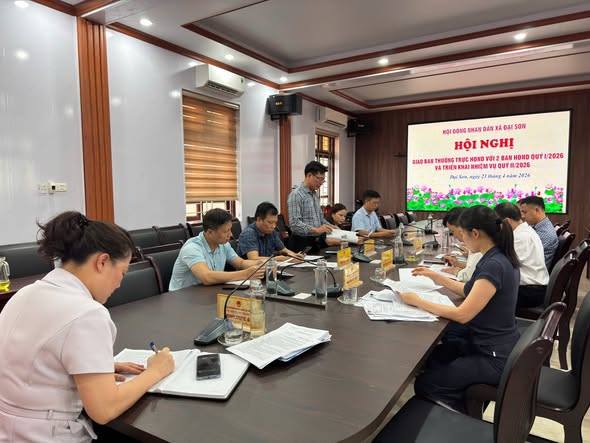 HĐND xã Đại Sơn giao ban quý I/2026, triển khai nhiệm vụ trọng tâm quý II
