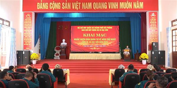 Xã Đại Sơn khai mạc huấn luyện dân quân năm thứ nhất năm 2026