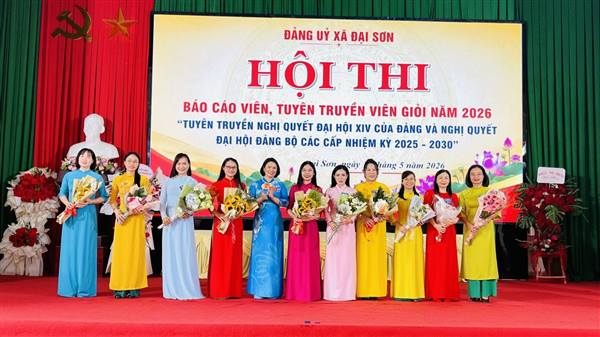 Đảng ủy xã tổ chức thành công Hội thi Báo cáo viên, Tuyên truyền viên giỏi năm 2026