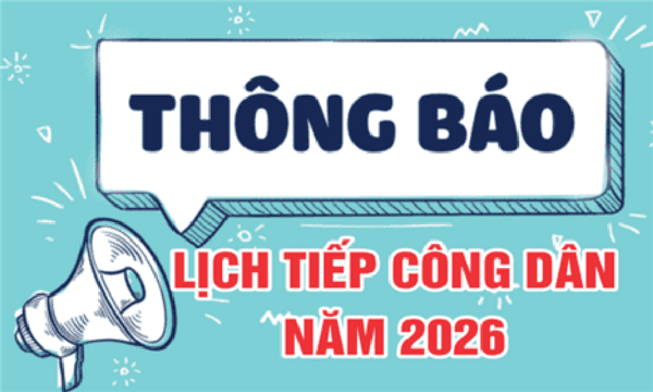 Thông báo
Lịch tiếp công dân của đồng chí 
Chủ tịch Ủy ban nhân dân xã Đại Sơn năm 2026 