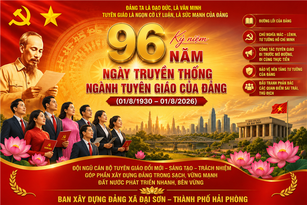 KỶ NIỆM 96 NĂM NGÀY TRUYỀN THỐNG NGÀNH TUYÊN GIÁO CỦA ĐẢNG

(01/8/1930 – 01/8/2026)