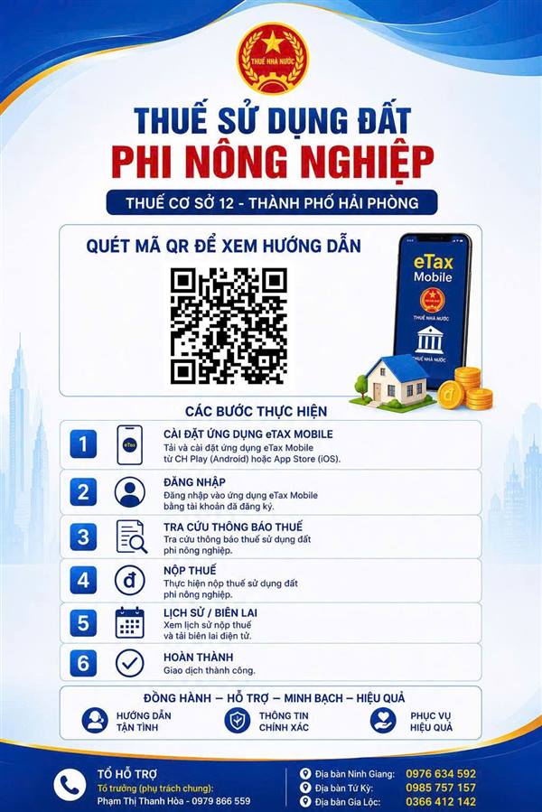 Xã Đại Sơn triển khai chiến dịch cao điểm hỗ trợ người dân cài đặt eTax Mobile để nộp thuế sử dụng đất phi nông nghiệp