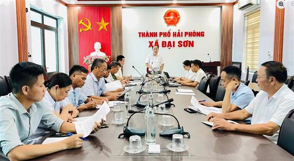 xã Đại Sơn đẩy nhanh tiến độ đo đạc, lập bản đồ địa chính và xây dựng cơ sở dữ liệu đất đai