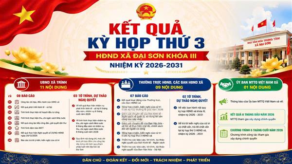 Thông báo kết quả kỳ họp thứ 3 - Kỳ họp thường lệ giữa năm 2026 của HĐND xã khóa III, nhiệm kỳ 2026-2031