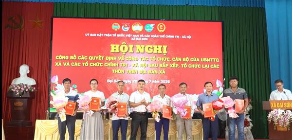 Đại Sơn sơ kết công tác Mặt trận và hoạt động các đoàn thể 6 tháng đầu năm 2026