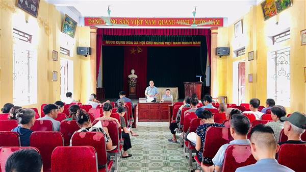 Đại Sơn công khai phương án bồi thường, hỗ trợ đối với 35/47 hộ dân thực hiện dự án giao thông