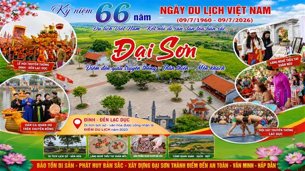 Kỷ niệm 66 năm Ngày Du lịch Việt Nam: Chung tay quảng bá hình ảnh quê hương Đại Sơn giàu truyền thống, thân thiện và mến khách