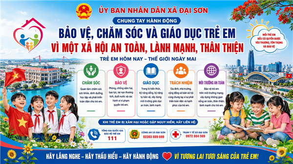 Đại Sơn tăng cường triển khai công tác bảo vệ, chăm sóc và giáo dục trẻ em trên địa bàn xã