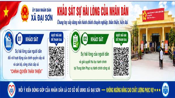 UBND xã Đại Sơn triển khai khảo sát sự hài lòng của Nhân dân trong xây dựng "Chính quyền thân thiện" và giải quyết thủ tục hành chính