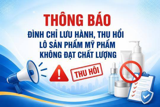 UBND xã ban hành Công văn đình chỉ lưu hành lưu hành,
thu hồi và tiêu huỷ mỹ phẩm
không đạt chất lượng