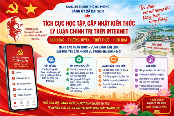Đại Sơn triển khai học tập, cập nhật kiến thức lý luận chính trị trên Internet