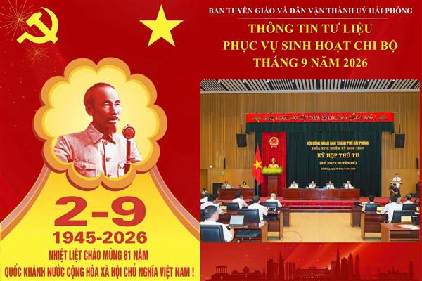 Hướng dẫn sinh hoạt chi bộ tháng 9 năm 2026
