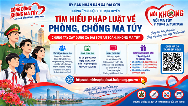 Đại Sơn hưởng ứng Cuộc thi trực tuyến “Tìm hiểu pháp luật về phòng, chống ma túy”