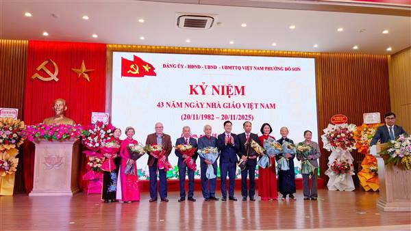 Phường Đồ Sơn tổ chức kỷ niệm 43 năm Ngày Nhà giáo Việt Nam (20/11/1982 – 20/11/2025)