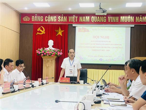ĐẢNG BỘ PHƯỜNG ĐỒ SƠN TỔ CHỨC HỘI NGHỊ BAN CHẤP HÀNH CHO Ý KIẾN VÀO ĐỀ ÁN NHÂN SỰ ĐOÀN ĐẠI BIỂU DỰ ĐẠI HỘI ĐẢNG BỘ THÀNH PHỐ VÀ DỰ THẢO BÁO CÁO CHÍNH TRỊ LẦN THỨ TƯ