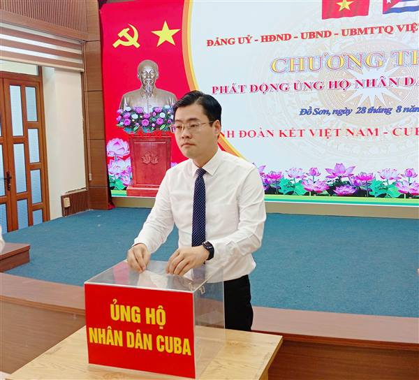 PHƯỜNG ĐỒ SƠN PHÁT ĐỘNG ỦNG HỘ NHÂN DÂN CUBA