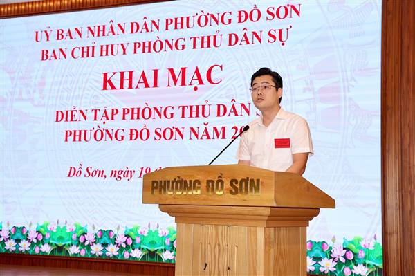 PHƯỜNG ĐỒ SƠN TỔ CHỨC DIỄN TẬP PHÒNG THỦ DÂN SỰ NĂM 2026