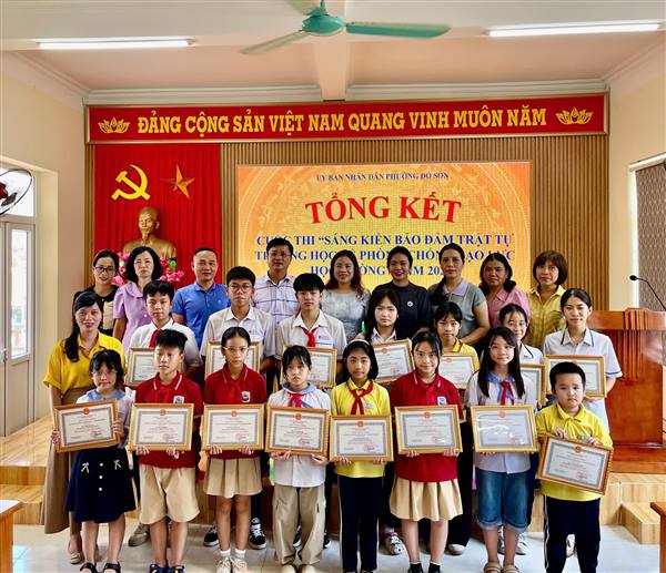 PHƯỜNG ĐỒ SƠN TỔNG KẾT CUỘC THI “SÁNG KIẾN BẢO ĐẢM TRẬT TỰ TRƯỜNG HỌC VỀ PHÒNG, CHỐNG BẠO LỰC HỌC ĐƯỜNG” NĂM 2026