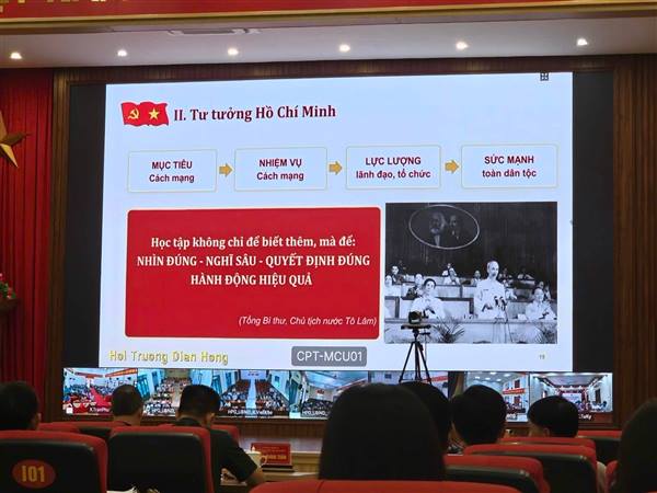 ĐẢNG ỦY PHƯỜNG ĐỒ SƠN THAM DỰ HỘI NGHỊ TOÀN QUỐC NGHIÊN CỨU, HỌC TẬP, QUÁN TRIỆT VÀ TRIỂN KHAI THỰC HIỆN CÁC NGHỊ QUYẾT, CHỈ THỊ CỦA BỘ CHÍNH TRỊ