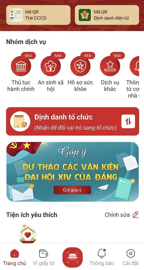  THAM GIA GÓP Ý DỰ THẢO VĂN KIỆN ĐẠI HỘI XIV CỦA ĐẢNG TRÊN ỨNG DỤNG VNeID 