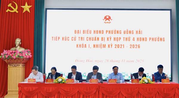 HĐND phường Đông Hải tổ chức hội nghị tiếp xúc cử tri trước kỳ họp cuối năm 2025