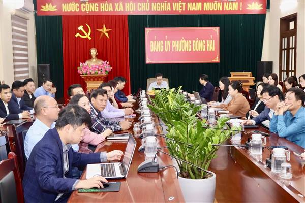 Đảng uỷ phường Đông Hải dự Hội nghị trực tuyến toàn quốc tổng kết công tác phòng, chống tham nhũng, lãng phí, tiêu cực.
