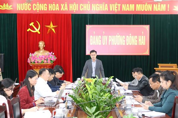 Đảng ủy phường Đông Hải tổ chức Hội nghị Ban Chỉ đạo công tác bầu cử (lần thứ ba).