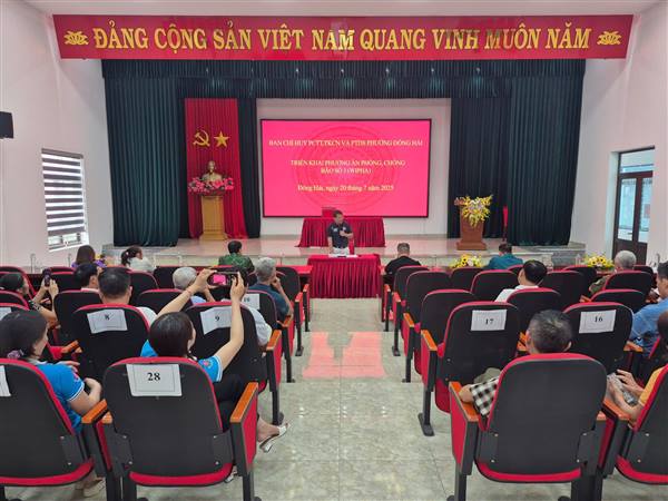 PHƯỜNG ĐÔNG HẢI TỔ CHỨC HỌP TRIỂN KHAI CÔNG TÁC PHÒNG, CHỐNG BÃO WIPHA
