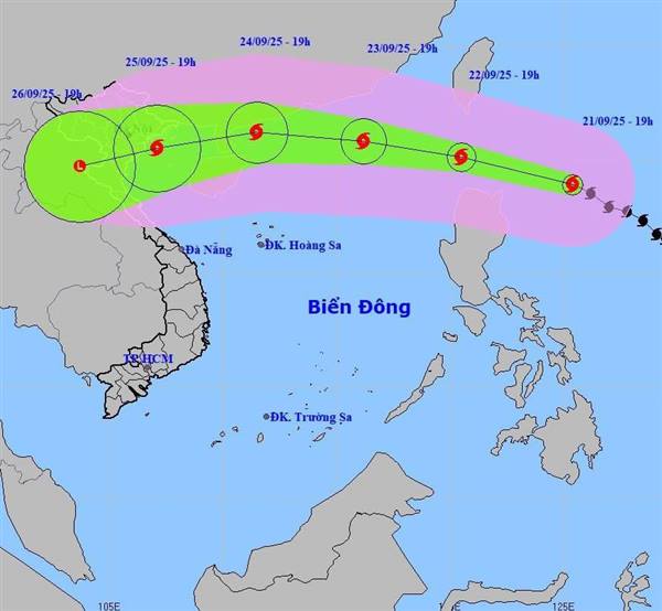 Tối (22/9), SIÊU BÃO RAGASA dự báo sẽ đi vào Biển Đông và trở thành bão số 9

