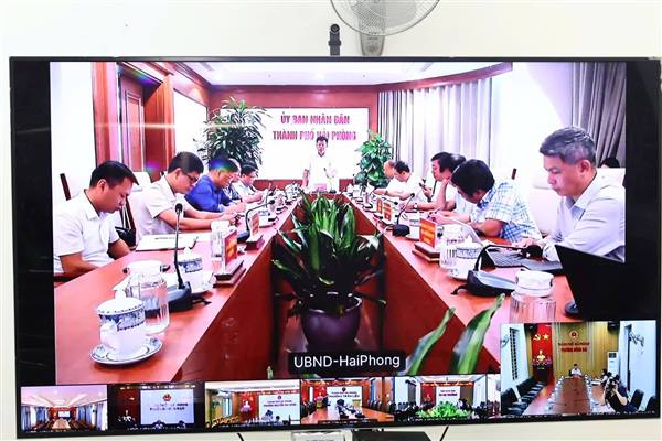 PHƯỜNG ĐÔNG HẢI THAM DỰ HỘI NGHỊ TRỰC TUYẾN BÁO CÁO TIẾN ĐỘ GIẢI NGÂN VỐN ĐẦU TƯ CÔNG