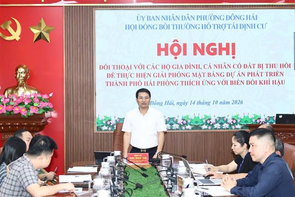 Các hộ dân phường Đông Hải đồng thuận chủ trương thu hồi đất thực hiện dự án thích ứng với biến đổi khí hậu.