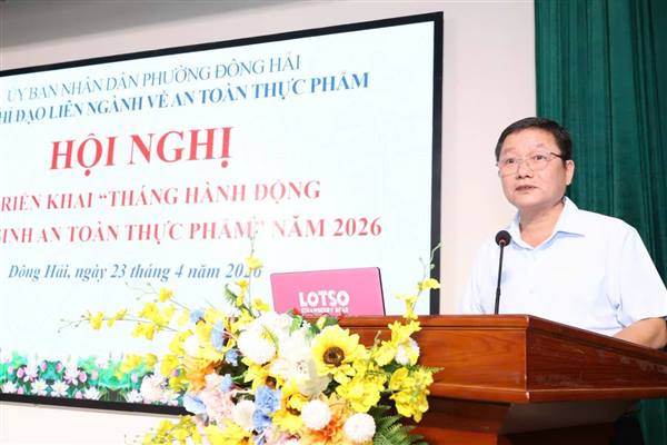 Phường Đông Hải triển khai “Tháng hành động vì an toàn thực phẩm” năm 2026