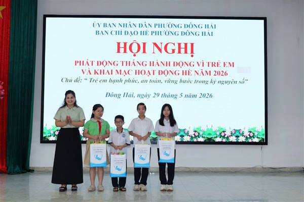 Phường Đông Hải phát động Tháng hành động vì trẻ em, khai mạc hoạt động hè 2026