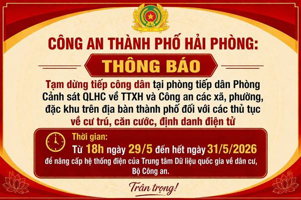 Công an thành phố Hải Phòng thông báo