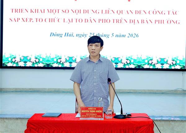 UBND phường Đông Hải triển khai một số nội dung sắp xếp tổ chức lại tổ dân phố