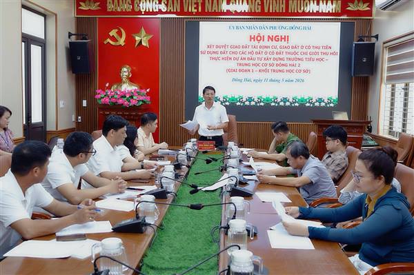 Phường Đông Hải xét duyệt giao đất tái định cư phục vụ Dự án xây dựng Trường Tiểu học – THCS Đông Hải 2