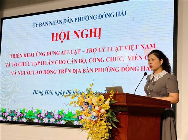 Đông Hải đẩy mạnh chuyển đổi số thông qua tập huấn AI Luật