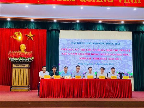 Đông Hải tổ chức hội nghị tiếp xúc cử tri trước Kỳ họp thường lệ giữa năm 2026 HĐND phường khóa II