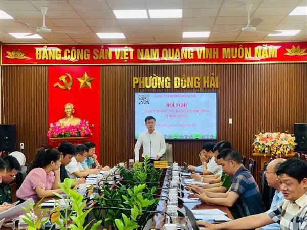 Ban Thường vụ Đảng ủy phường Đông Hải đánh giá kết quả 6 tháng đầu năm, đề ra nhiệm vụ trọng tâm 6 tháng cuối năm 2026