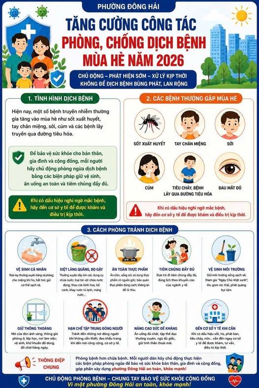TĂNG CƯỜNG PHÒNG, CHỐNG DỊCH BỆNH MÙA HÈ